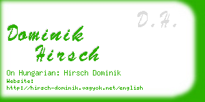 dominik hirsch business card